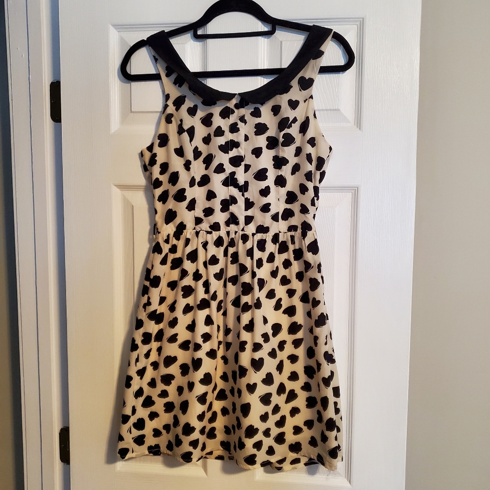 Charlotte Russe cow print mock collar, small dress